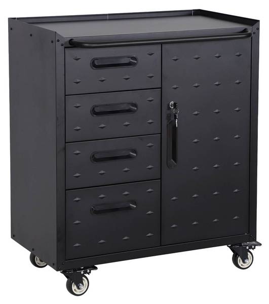 Unterschrank Bobby Schwarz - Metall - 42 x 88 x 75 cm