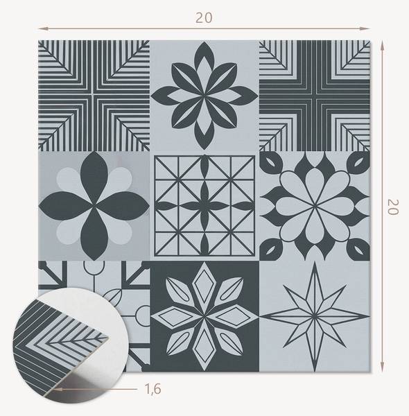 Vinyl tegels 00282909 (20er - Set) 20 x 20 cm
