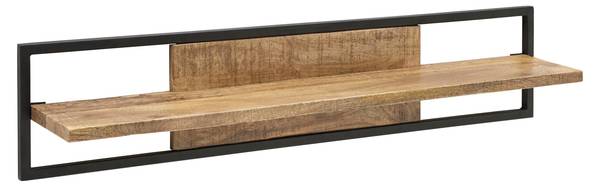 Wandboard EVEREST Beige - Schwarz - Metall - Holz teilmassiv - 120 x 1 x 30 cm