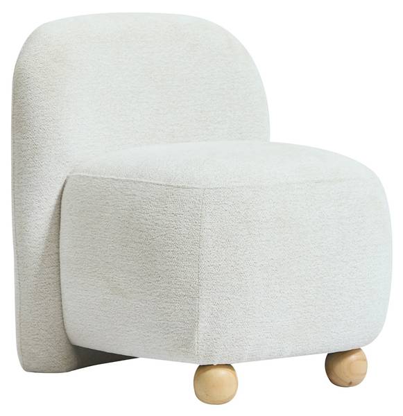 Einzelsessel KOKKOLA Beige - Massivholz - 57 x 62 x 61 cm