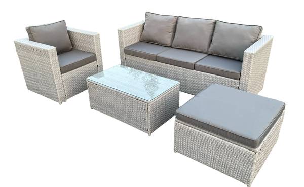 Gartenmöbel Im Freien X(4er-Set) Grau - Webstoff