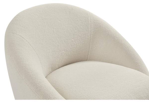 Sessel mit gerader Rückenlehne LACARA Weiß - Textil - 88 x 70 x 78 cm