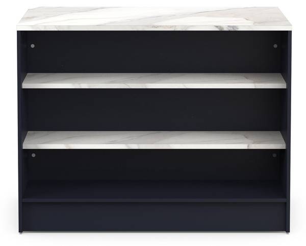 Ilot central CHESTER Bleu - Bois manufacturé - 75 x 93 x 121 cm