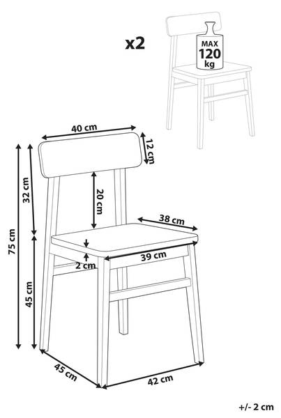 Chaise de salle à manger GORRE Marron - Marron foncé