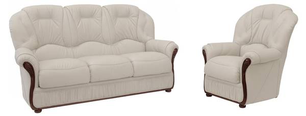 Couchgarnitur DAPHNE 2er-Set Weiß