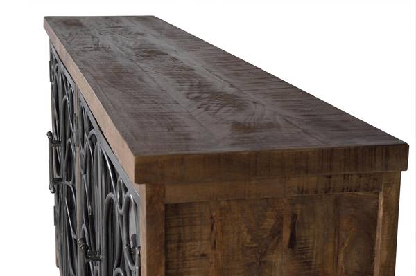 Anrichte 1280 Braun - Massivholz - 40 x 95 x 190 cm