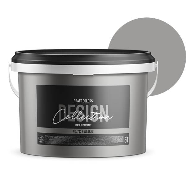 Wandfarbe (5L) edelmatt Hell Grau No.763 Grau - 30 x 22 x 40 cm