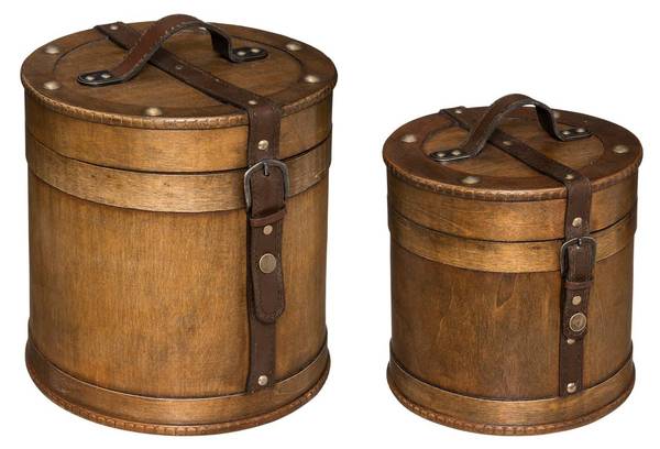 Boxen BRUCE 2er-Set Braun - Holzwerkstoff - 20 x 20 x 21 cm
