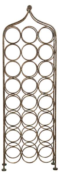 Weinregal COUNTRY Schwarz - Bronze - Braun