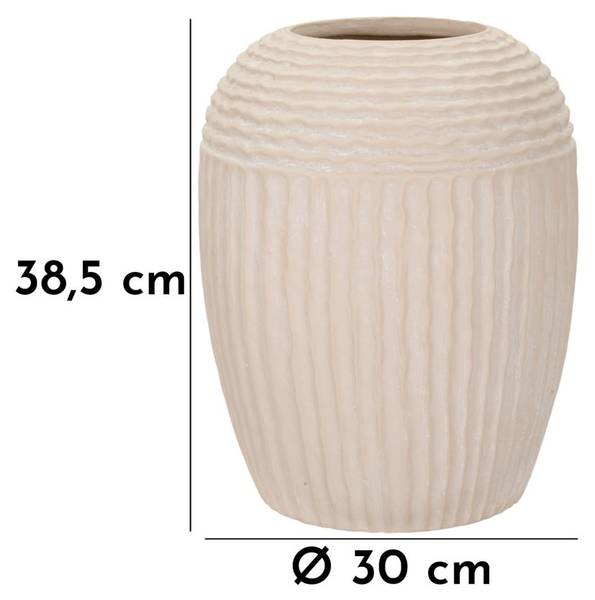 Vase Mist A Beige - Harz - 30 x 39 x 30 cm