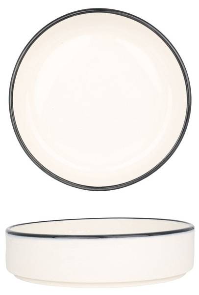 Bols Linea Black 2 él. Porcelaine - 16 x 1 x 16 cm