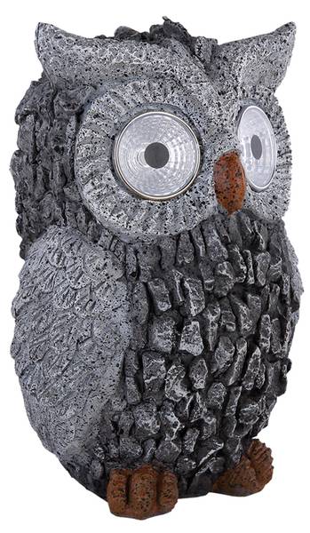 Solarleuchte Gufo 2er Set Grau - Kunststoff - 11 x 19 x 13 cm