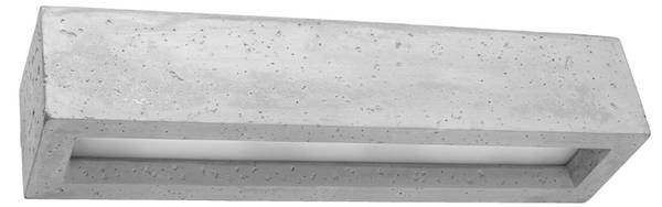Wandlamp Vega Grau - Beton - 12 x 10 x 50 cm