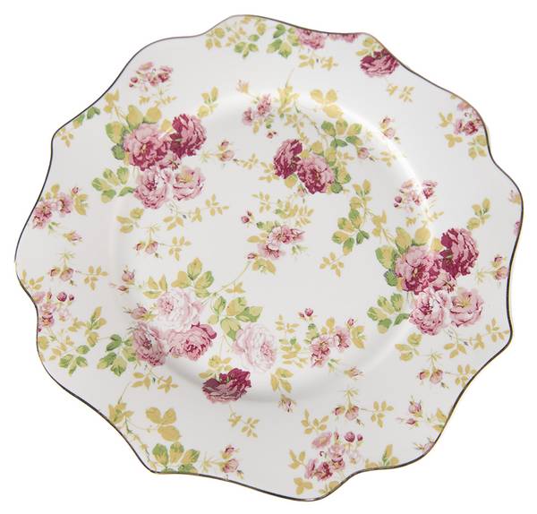 Frühstücksteller Loving Style 26418 Weiß - Keramik - 21 x 2 x 21 cm