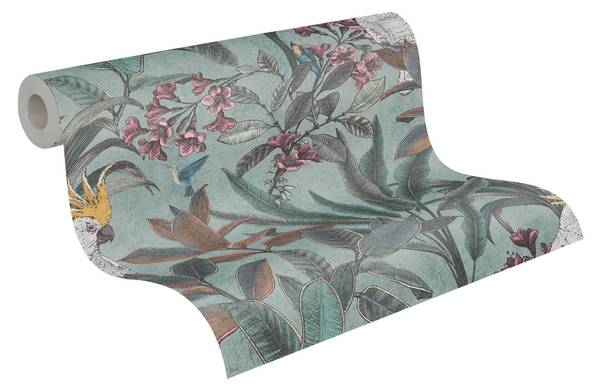 Vliestapete 397482-GU Grün - Fleece - 53 x 1005 x 1 cm