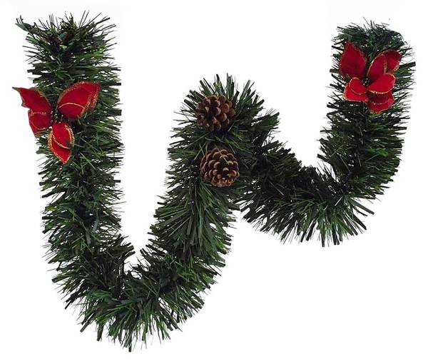 Weihnachtsdeko Villorba Grün - PVC - 500 x 15 x 15 cm