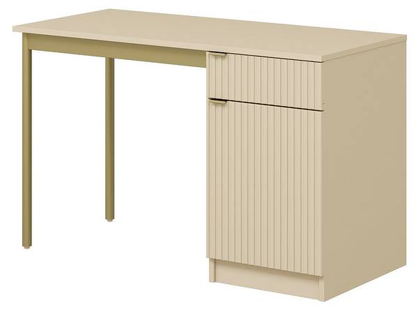 Schreibtisch MILIAKI Beige - Holz teilmassiv - 120 x 75 x 55 cm