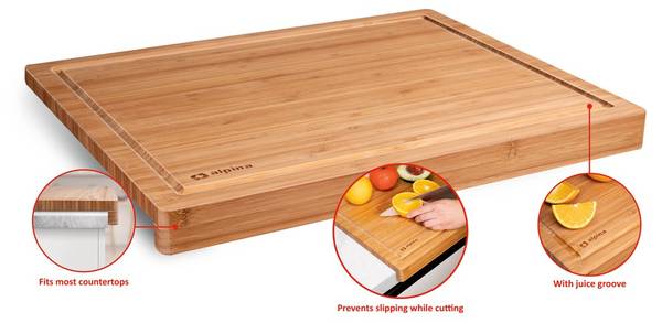 Schneidebrett MEALSN450009 Braun - Massivholz - 35 x 4 x 45 cm