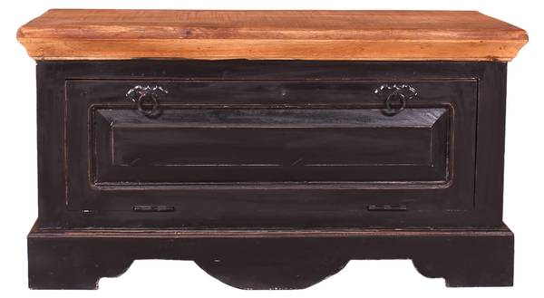 CORSICA Schuhschrank Schwarz - Gelb - Mango - 85 x 45 x 40 cm