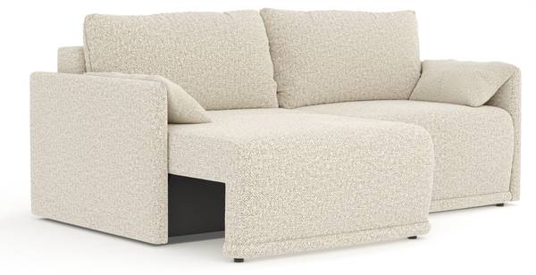 Schlafsofa mit Ecksofa Funktion Nappa Beige
