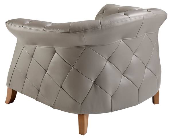 Chester-Sessel 5132 Grau - Flachgewebe - Kunstleder - 112 x 81 x 99 cm