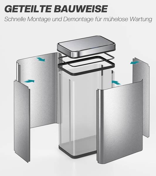Sensor-Mülleimer 851-072V01SR Fassungsvermögen: 60 L