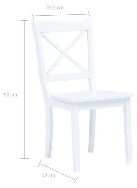 Chaise à manger 297651-3 (lot de 6) Blanc