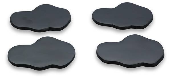 Untersetzer Charm - 4er-Set Schwarz - Metall - 10 x 1 x 10 cm