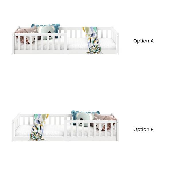 Bodenbett GUSTAVO 90x200 cm Weiß