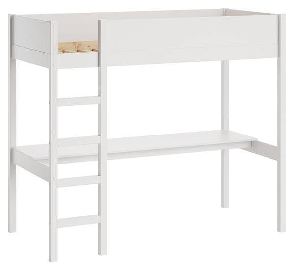 Hoogslaper SOMMET wit - massief hout - 100 x 180 x 208 cm