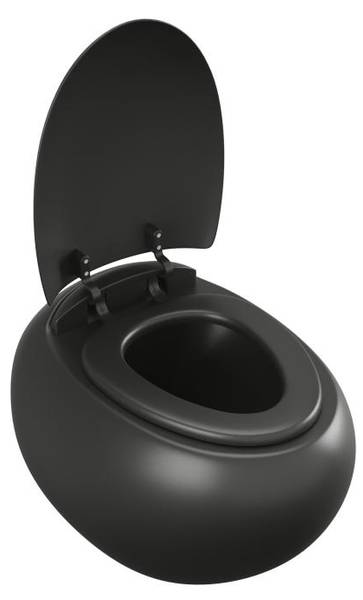 Hänge WC HURO Schwarz - Keramik - 40 x 39 x 58 cm