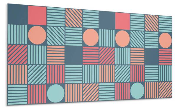 Klebepaneele Farbige Geo-Formen 100 x 50 cm