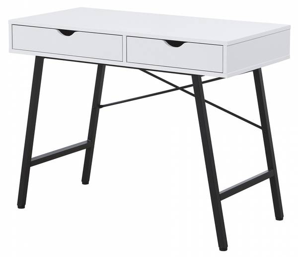 Schreibtisch BOSTON mit Schublade Weiß - Holzwerkstoff - 50 x 151 x 120 cm