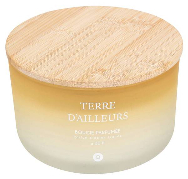 Duftkerze moschusblütenblätter TERRE D Weiß - Glas - 8 x 13 x 13 cm