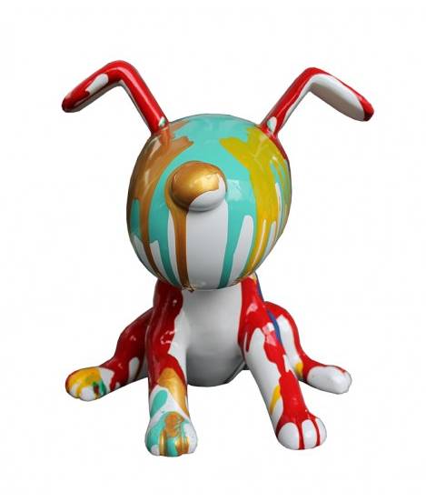 Statue chien SNOOP DRIPS Porcelaine - 27 x 28 x 27 cm
