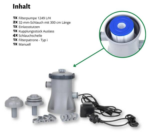 Schwimmbad-Set 5640437 (4-teilig) 201 x 66 x 300 cm