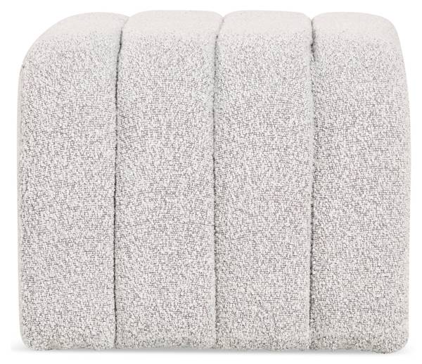 Poef Gigi beige - textiel - 50 x 38 x 45 cm