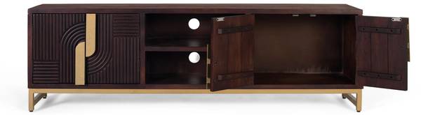 TV-Schrank 2229 Braun - Massivholz - 45 x 57 x 180 cm