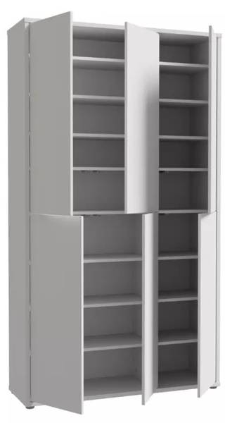 Armoire à chaussures Alice Gris lumineux - Largeur : 109 cm