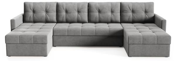 Ecksofa U OLIVIA DL Dunkelgrau