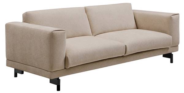 Sofa ohne Schlafmöglichkeit DEMBOLA Beige - Textil - 90 x 78 x 220 cm
