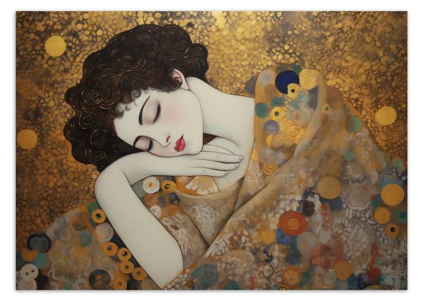 Fototapete Weibliches Gesicht G. Klimt 150 x 105 cm