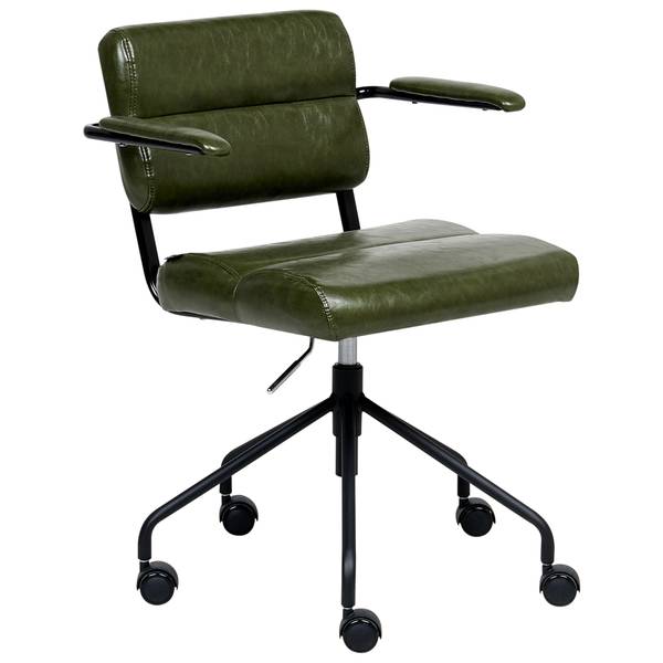 Chaise de bureau CANDOR Noir - Vert foncé - Vert - Argenté