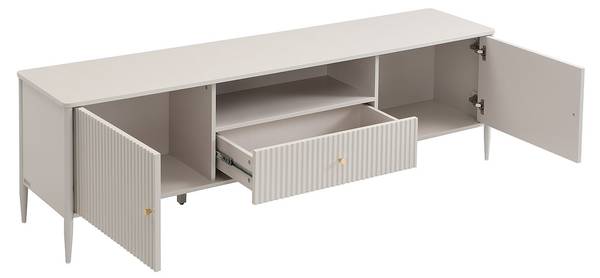 TV-Board CALITARO Beige - Holz teilmassiv - 178 x 55 x 40 cm