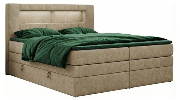 Boxspringbett GOLDIE Beige - Holzwerkstoff - 180 x 110 x 220 cm