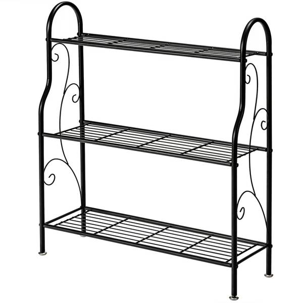 Blumenregal SF5832DE Schwarz - Metall - 25 x 85 x 72 cm