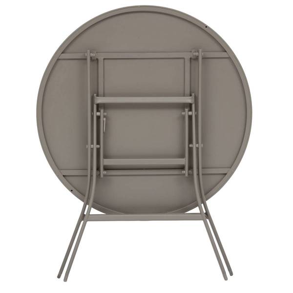 Table de jardin GREENSBORO Marron - Métal - 85 x 71 x 85 cm