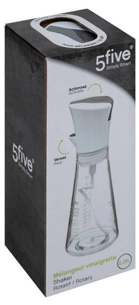 Dressingshaker BASIC Grau - Kunststoff - 8 x 8 x 20 cm