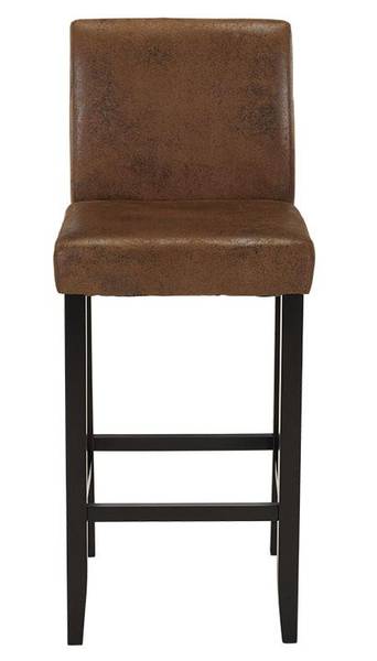 Barhocker SANTOS 2er-Set Braun - Textil - 49 x 117 x 46 cm