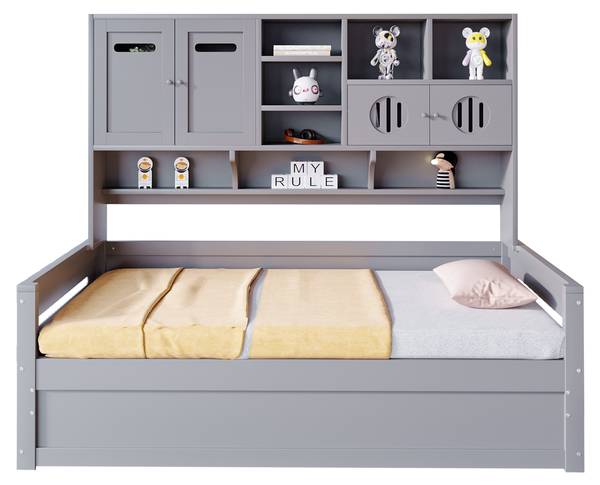 Holzsofa-Bett Selene Ⅰ Grau